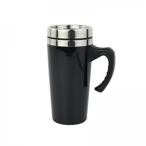 16oz 450ml outer plastic and inner stainless steel thermal mug with plastic handle and screw lid 16oz 450ml outer plastic and inner stainless steel thermal mug with plastic handle and screw lid