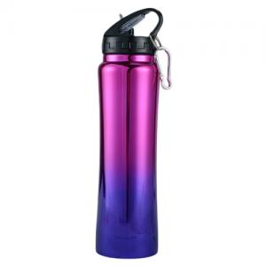 500ml new-design double wall stainless steel vacuum flask portable water bottle for outdoor sport activity with straw lid