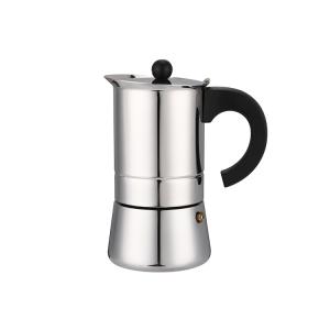 New-design 4-6 Cup Manual genuine and black coffee from stainless steel Stovetop Espresso Moka Pot