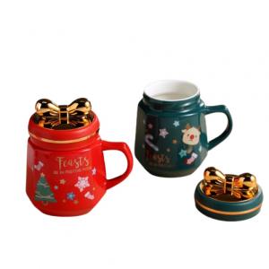 Creative Bowknot Ceramic Mirror Cup Jewelry Shop Gift Cup Event Advertising Cup Wholesale Mug